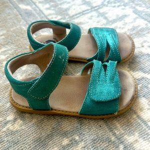 Livie and Luca metallic mermaid green Athena sandals - size 11